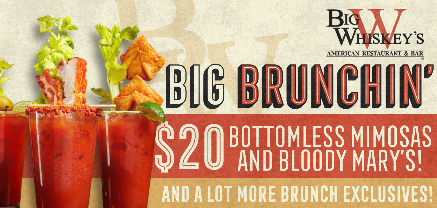 Big Whiskey's American Restaurant & Bar, Billboard Designs 1