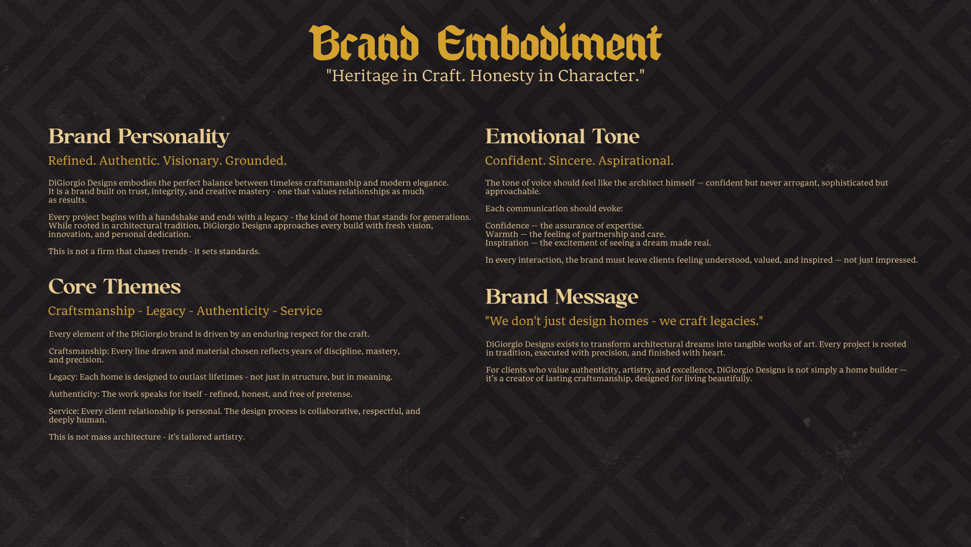 DiGiorgio Design, Branding 2