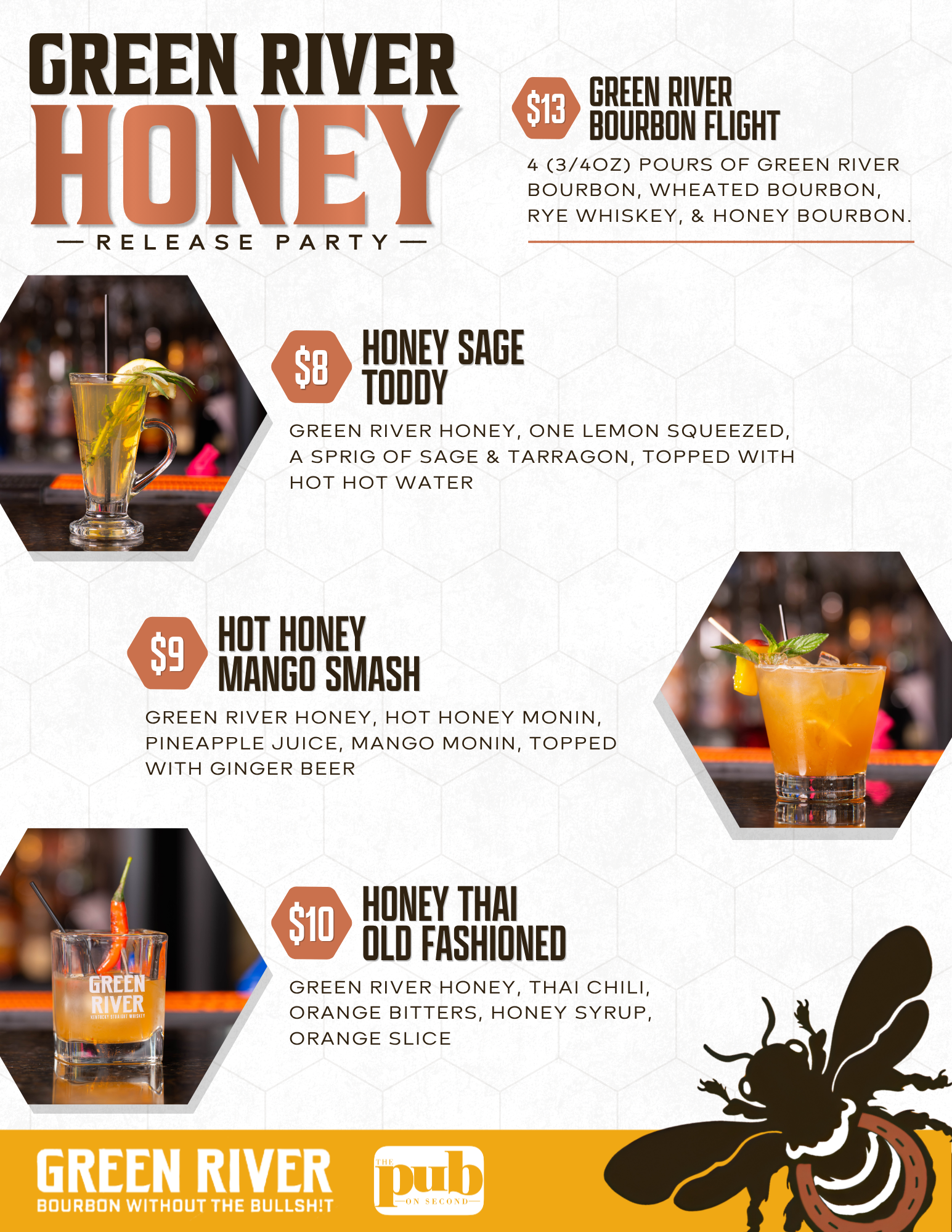 The Pub on Second, Limited Menu Design 1