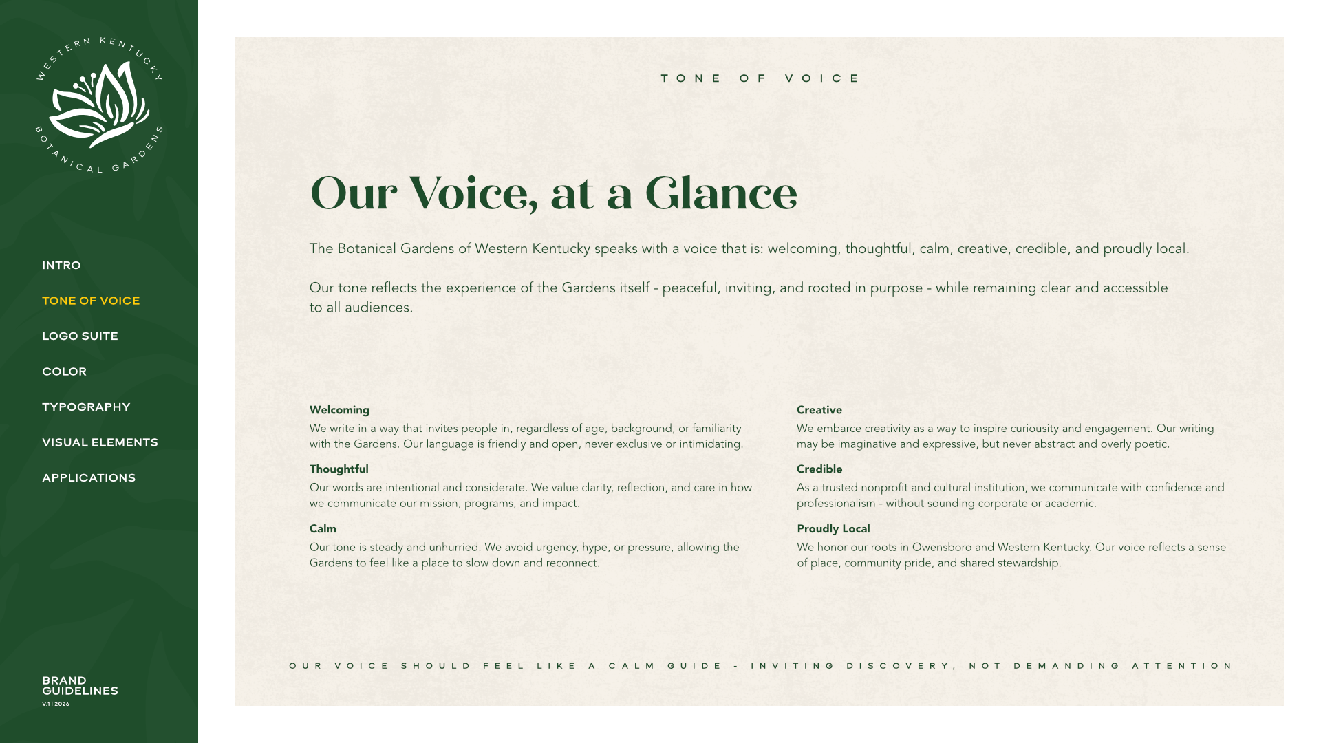 Western Kentucky Botanical Garden, Branding 3